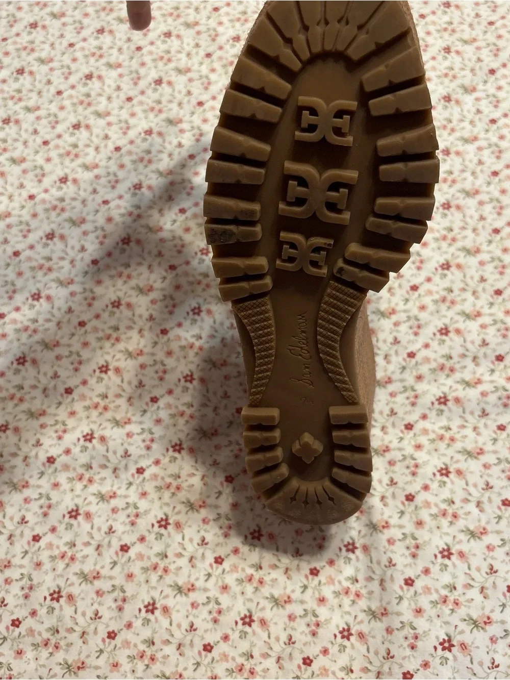 Sam Edelman Laine Platform Wedge Sandal -Rich Cognac Leather